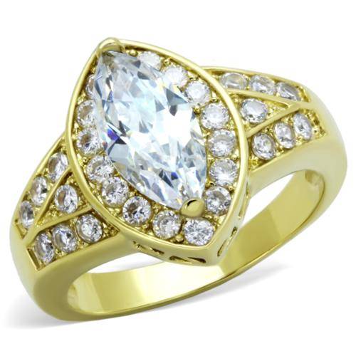 * 18K YELLOW GOLD PLATED SIMULATED DIAMOND WEDDING RING SET